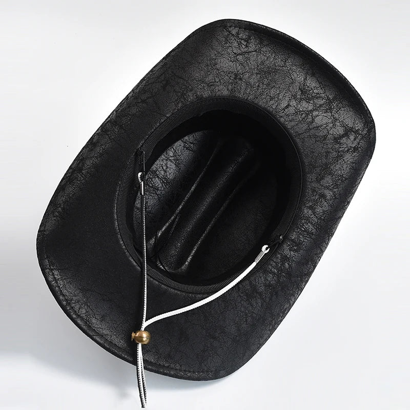 Women's Cowboy Hat with Bone Bead Decoration-The Yellow Prime