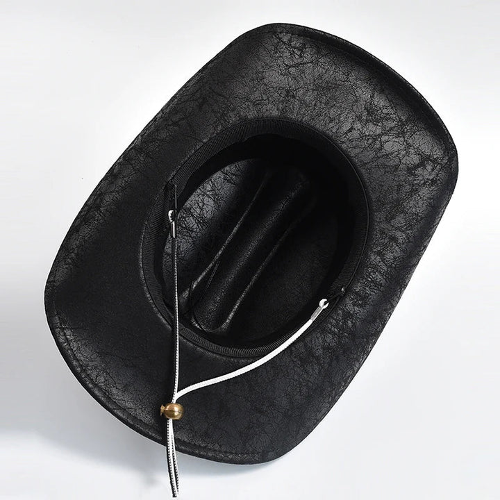 Women's Cowboy Hat with Bone Bead Decoration-The Yellow Prime