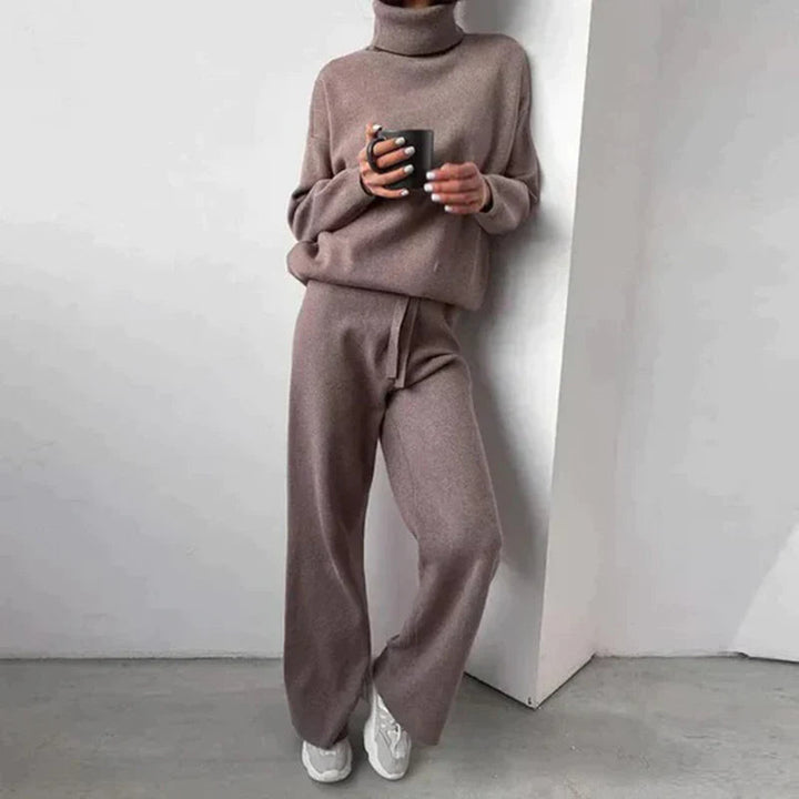 Women's Cozy Cashmere Loungewear Set – Soft Relaxed Fit for Home-The Yellow Prime