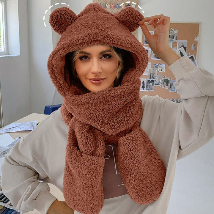 Women's Cozy Hat and Scarf Set-The Yellow Prime