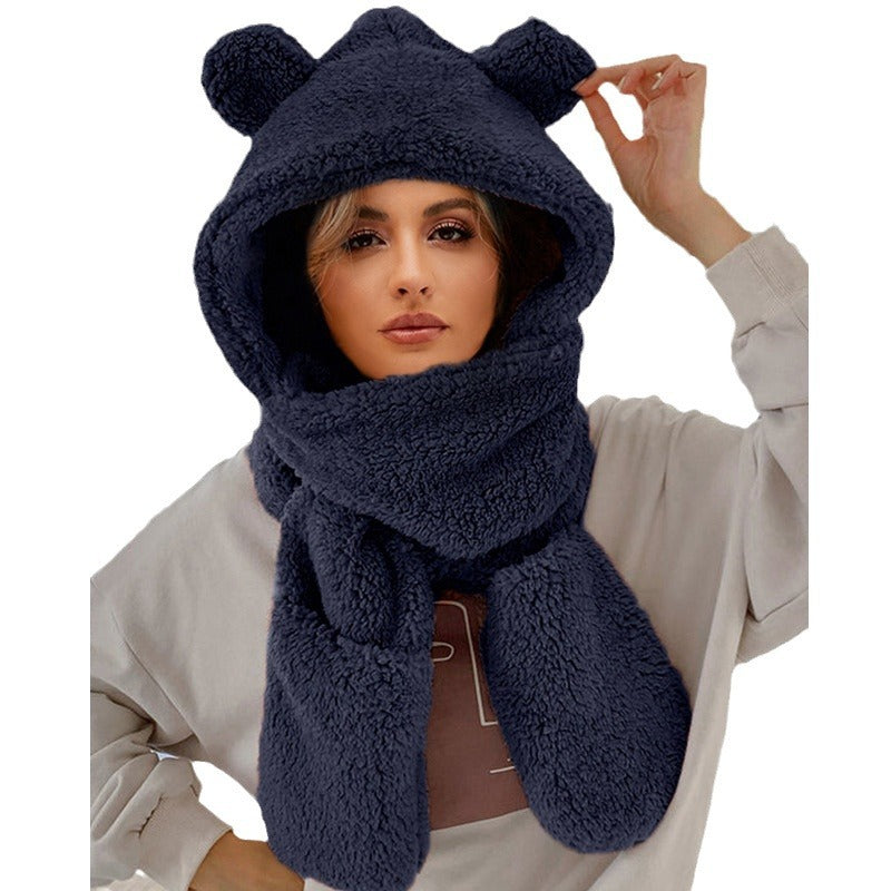 Women's Cozy Hat and Scarf Set-The Yellow Prime