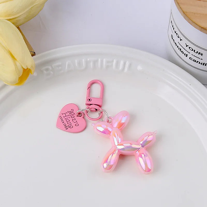 Women's Cute Balloon Dog Keychain Resin Bag Pendant for Fall 2025-The Yellow Prime
