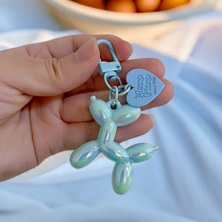 Women's Cute Balloon Dog Keychain Resin Bag Pendant for Fall 2025-The Yellow Prime