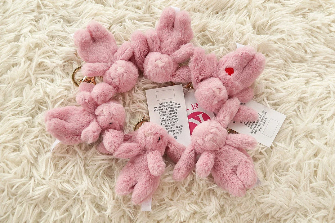 Women's Cute Bunny Plush Keychain Soft Bag Charm Gift-The Yellow Prime