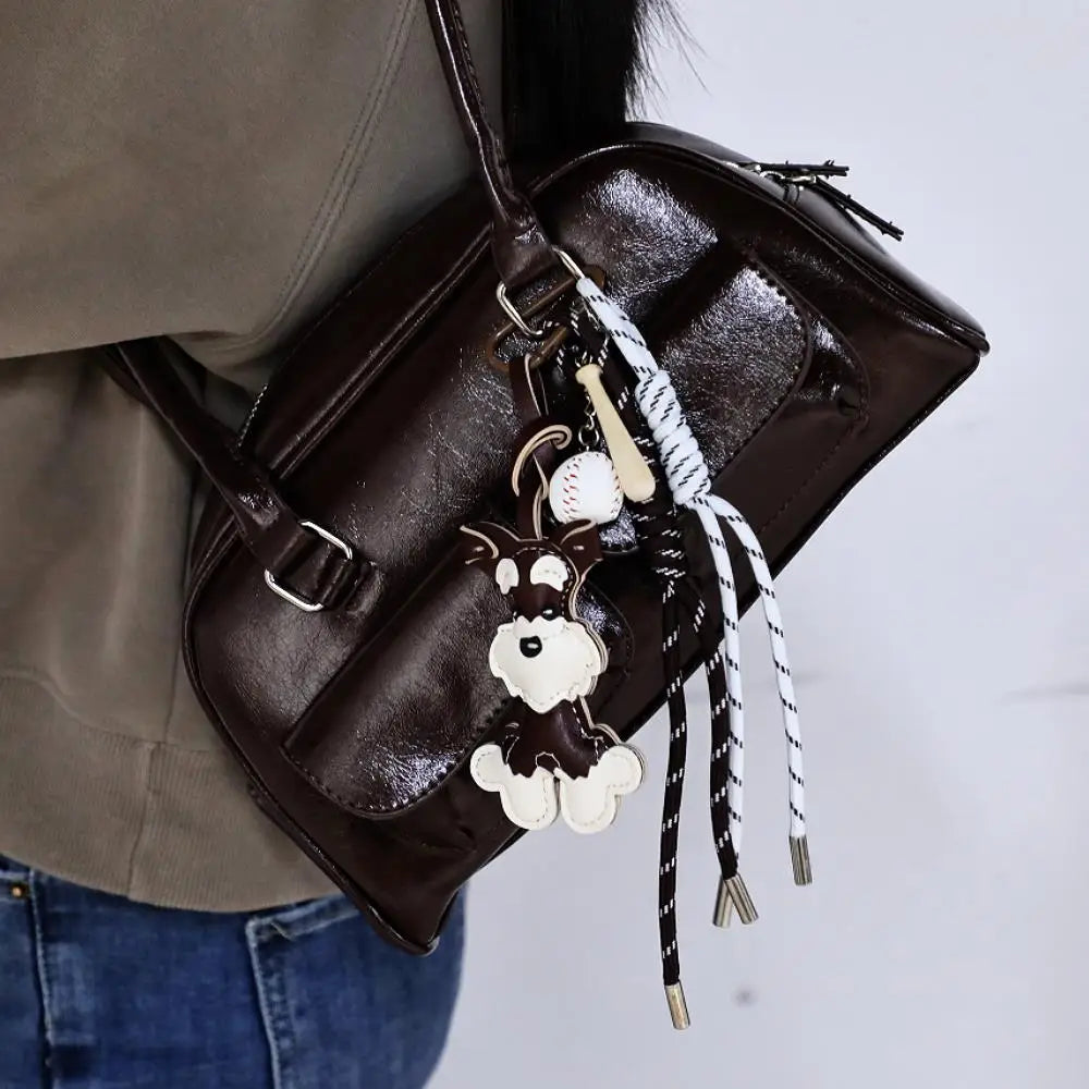 Women's Cute PU Leather Mini Bag Charm Keychain Gift Accessory-The Yellow Prime