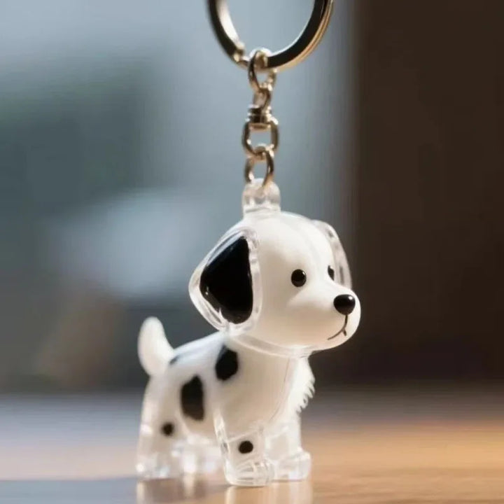 Women's Dog Hair Keepsake Keychain Clear Resin Pendant Charm-The Yellow Prime