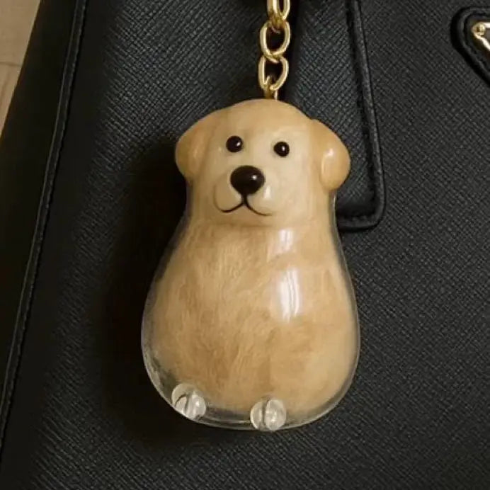 Women's Dog Hair Keepsake Keychain Clear Resin Pendant Charm-The Yellow Prime