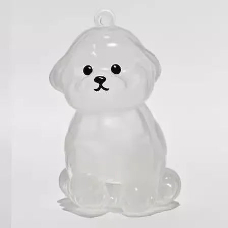 Women's Dog Hair Keepsake Keychain Clear Resin Pendant Charm-The Yellow Prime