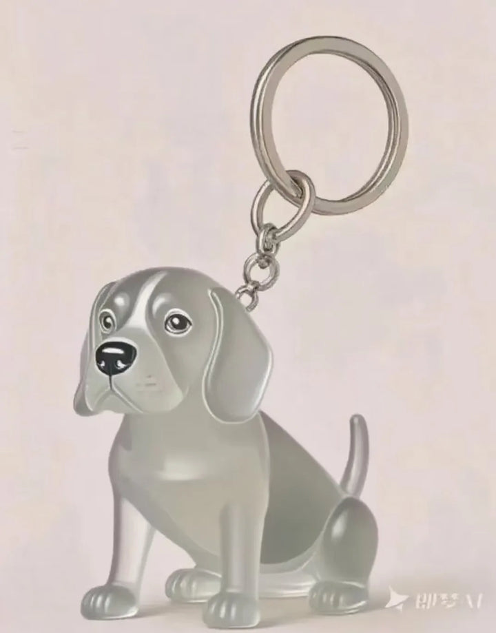 Women's Dog Hair Keepsake Keychain Clear Resin Pendant Charm-The Yellow Prime