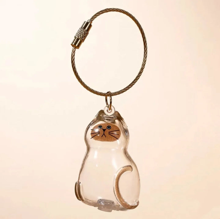 Women's Dog Hair Keepsake Keychain Clear Resin Pendant Charm-The Yellow Prime