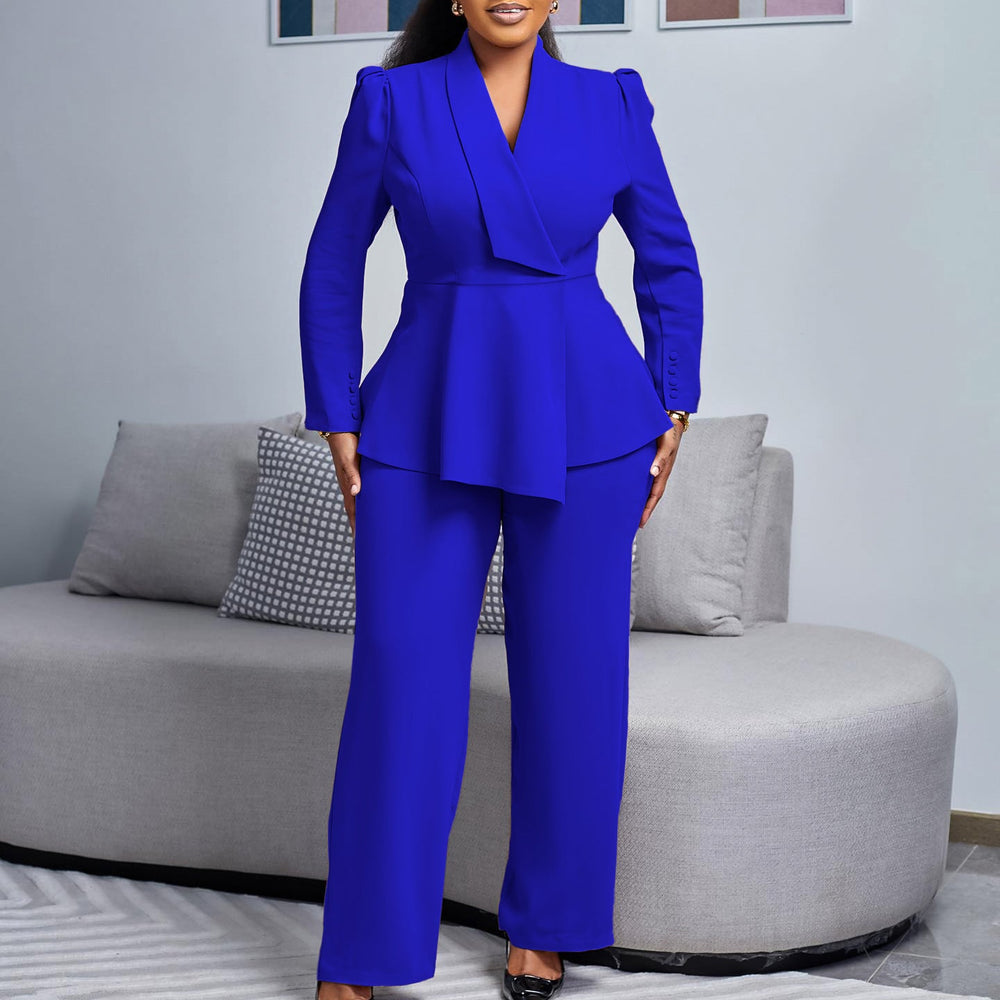 Women's Elegant Blazer and Pants Set-The Yellow Prime