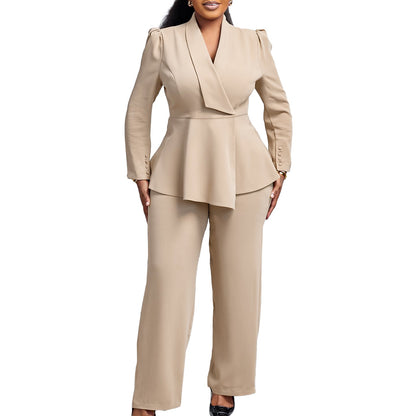 Women's Elegant Blazer and Pants Set-The Yellow Prime