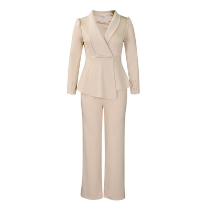Women's Elegant Blazer and Pants Set-The Yellow Prime