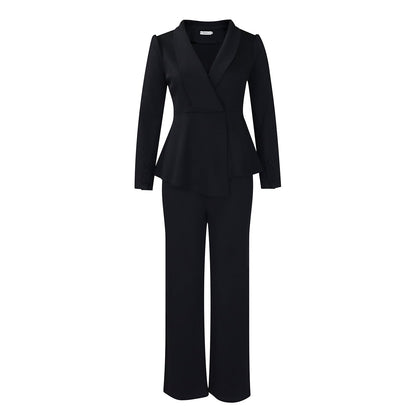 Women's Elegant Blazer and Pants Set-The Yellow Prime