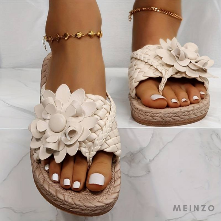 Women's Elegant Braided Straps Open Toe Sandals-The Yellow Prime