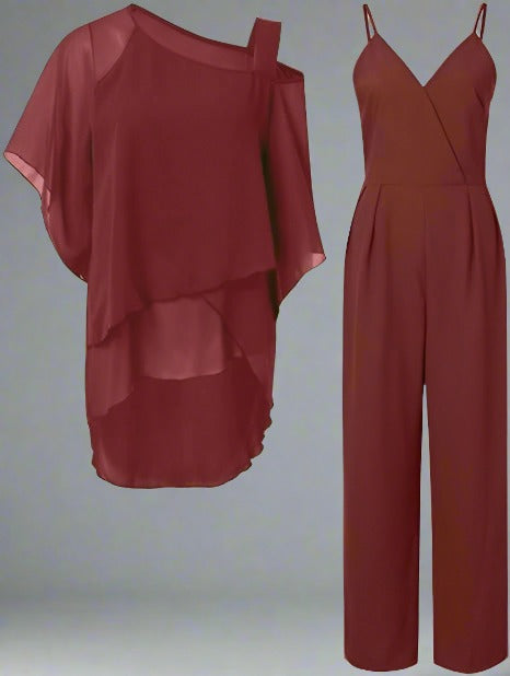 Women's Elegant Chiffon Outfit for Special Occasions-The Yellow Prime