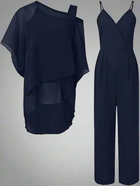 Women's Elegant Chiffon Outfit for Special Occasions-The Yellow Prime