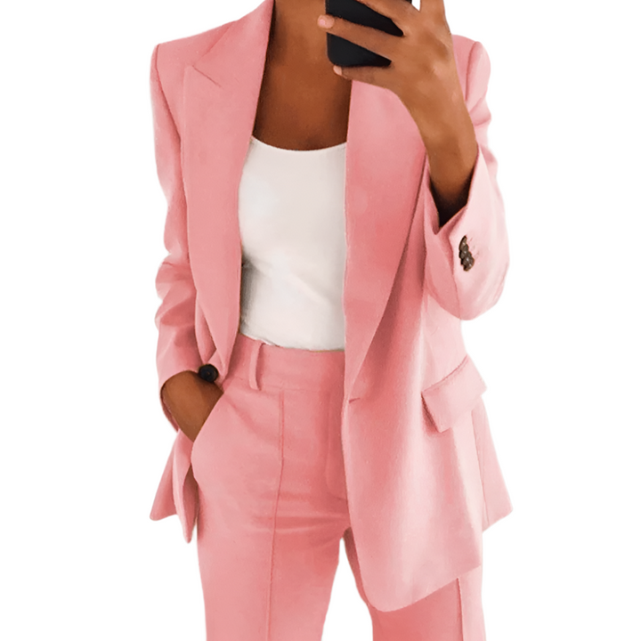 Women's Elegant Clean Silhouette Suit-The Yellow Prime