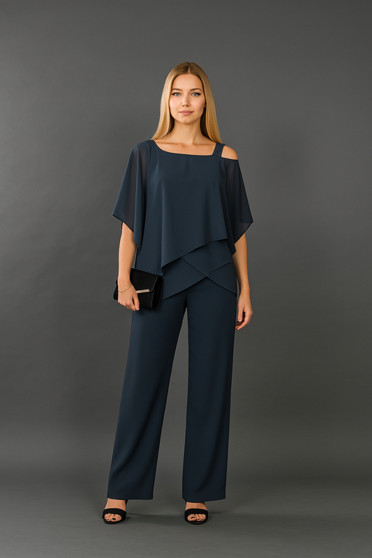 Women's Elegant Evening Two-Piece Set-The Yellow Prime