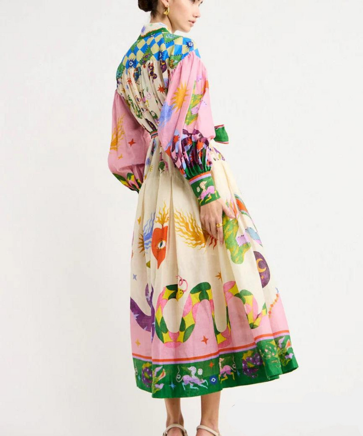Women's Elegant Maxi Shirt Dress-The Yellow Prime