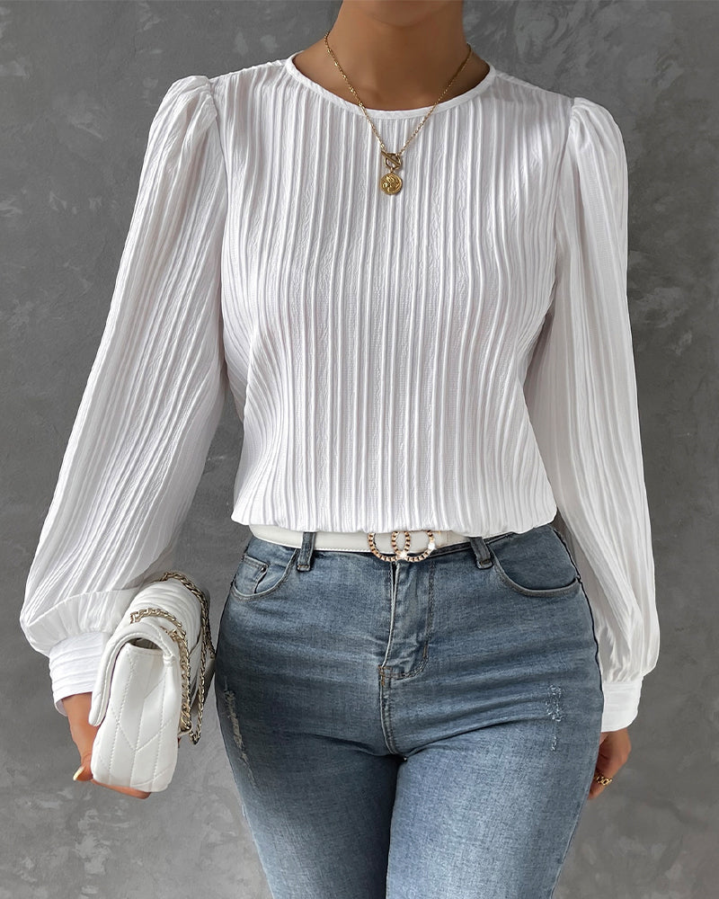 Women's Elegant Round Neck Shirt-The Yellow Prime