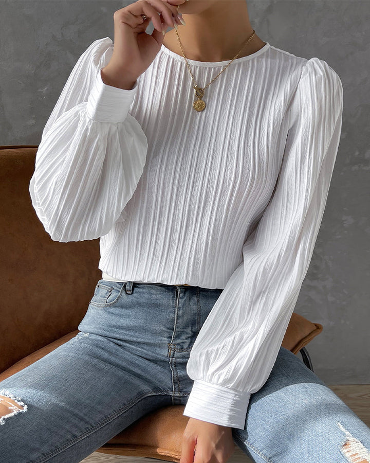 Women's Elegant Round Neck Shirt-The Yellow Prime