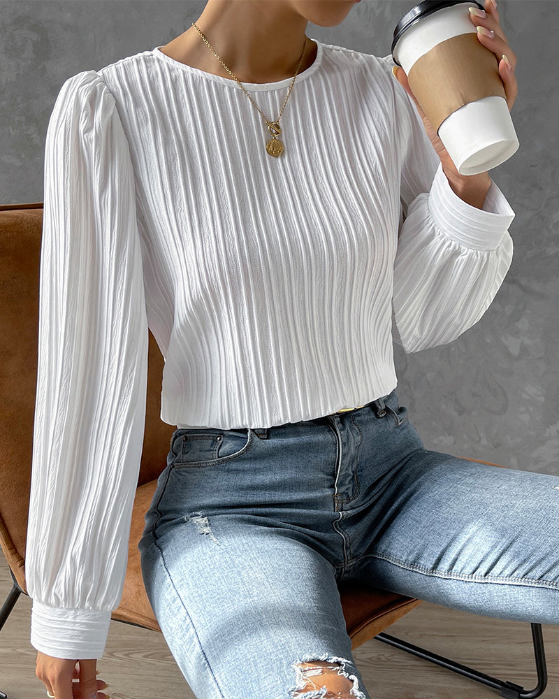 Women's Elegant Round Neck Shirt-The Yellow Prime