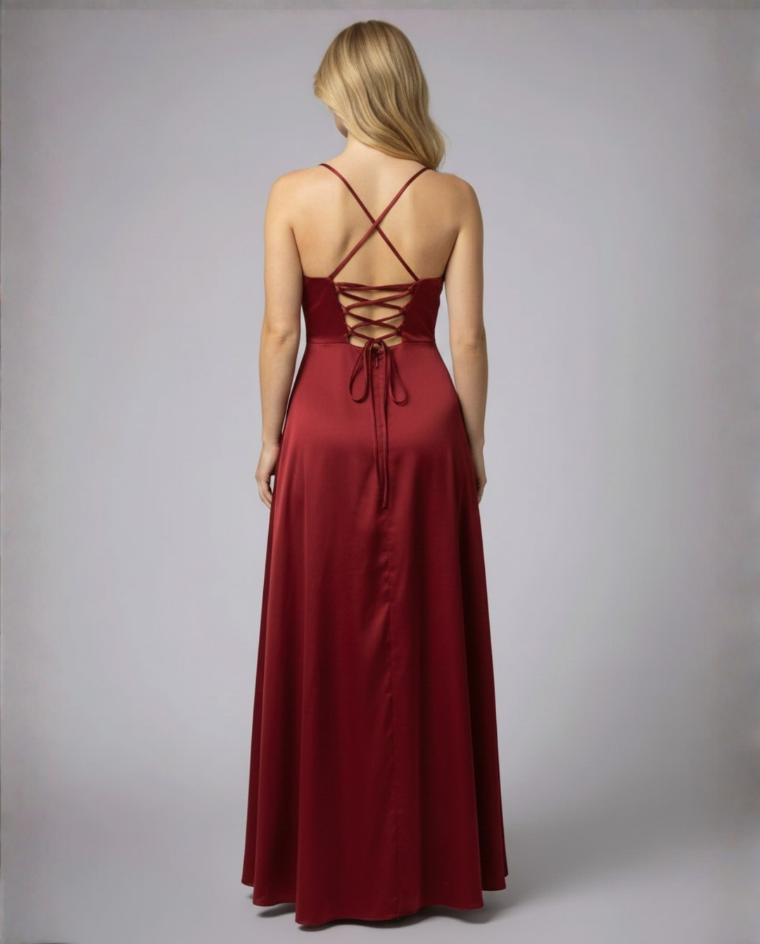 Women's Elegant Silk Maxi Dress with Flowing Cut-The Yellow Prime