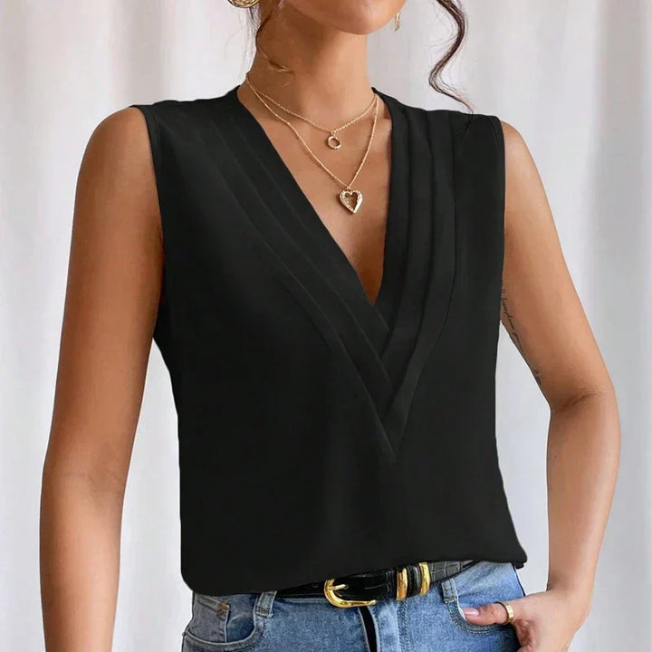 Women's Elegant Sleeveless Top-The Yellow Prime