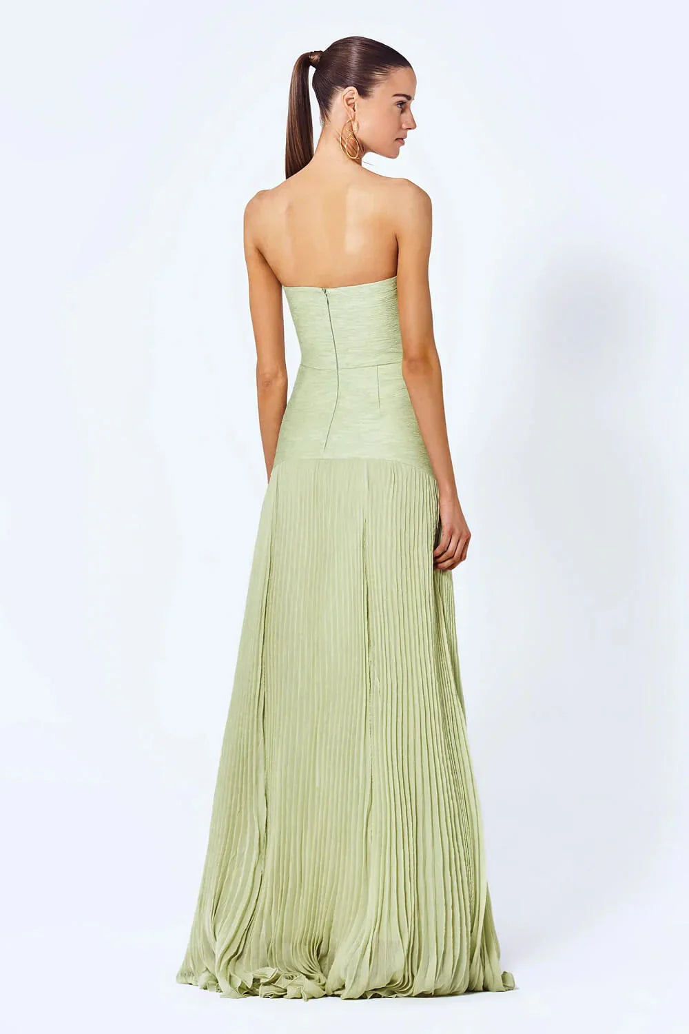 Women's Stylish Sleeveless Strapless Maxi Dress-The Yellow Prime