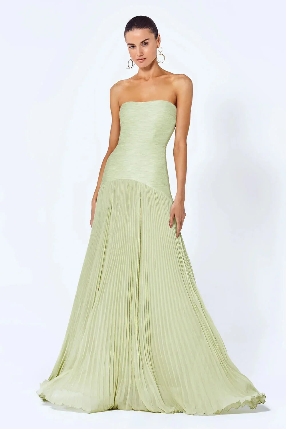 Women's Stylish Sleeveless Strapless Maxi Dress-The Yellow Prime