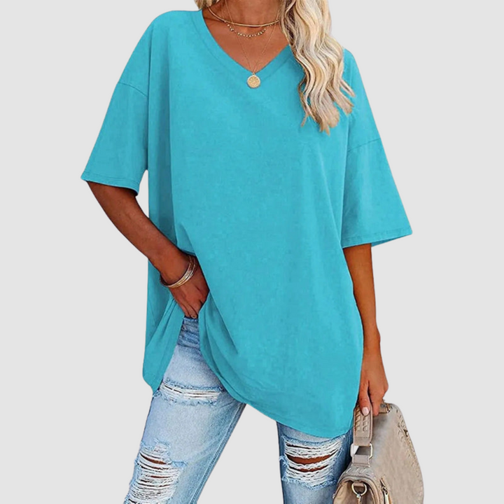 Women's Elegant V-neck T-Shirt-The Yellow Prime