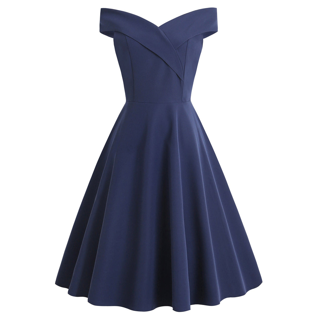 Women's Elegant Vintage Cocktail Dress-The Yellow Prime