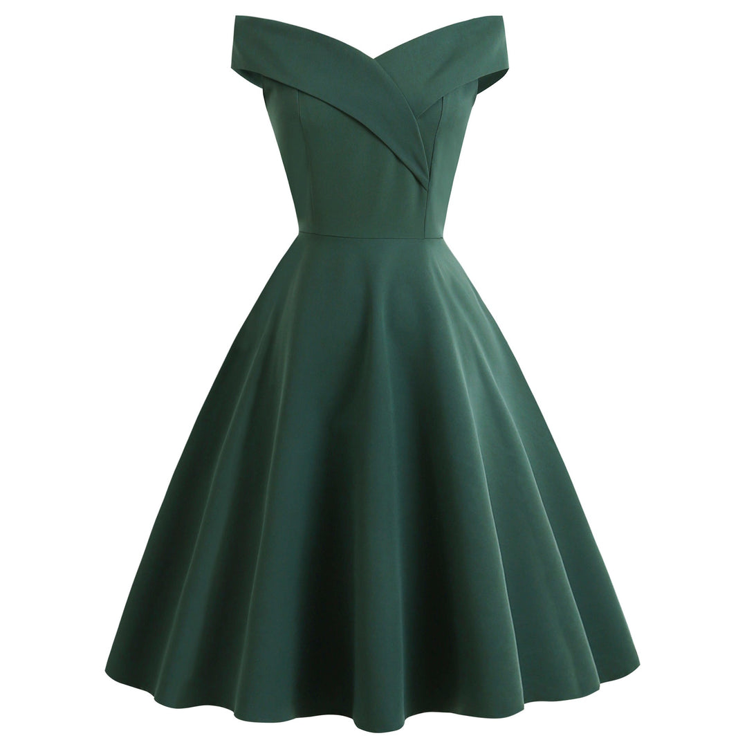 Women's Elegant Vintage Cocktail Dress-The Yellow Prime