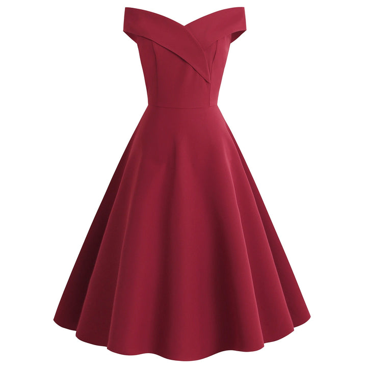 Women's Elegant Vintage Cocktail Dress-The Yellow Prime