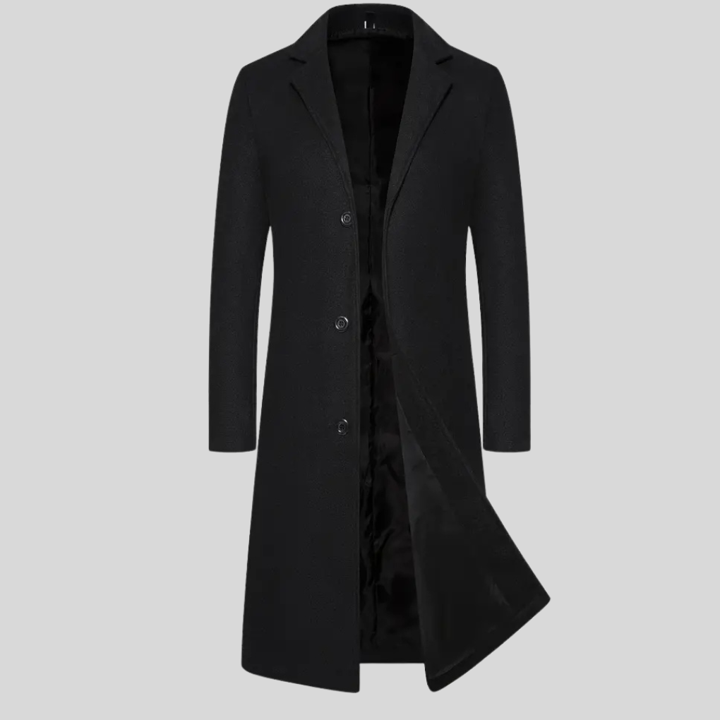 Women's Elegant Winter Long Overcoat – Classic Style Layer-The Yellow Prime