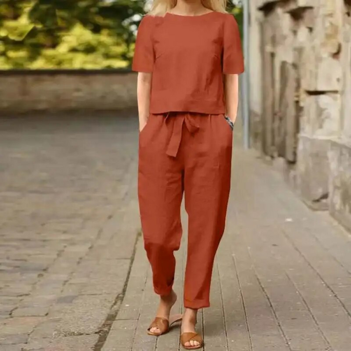Women's Elegant and Cozy Two-Piece Outfit Set-The Yellow Prime