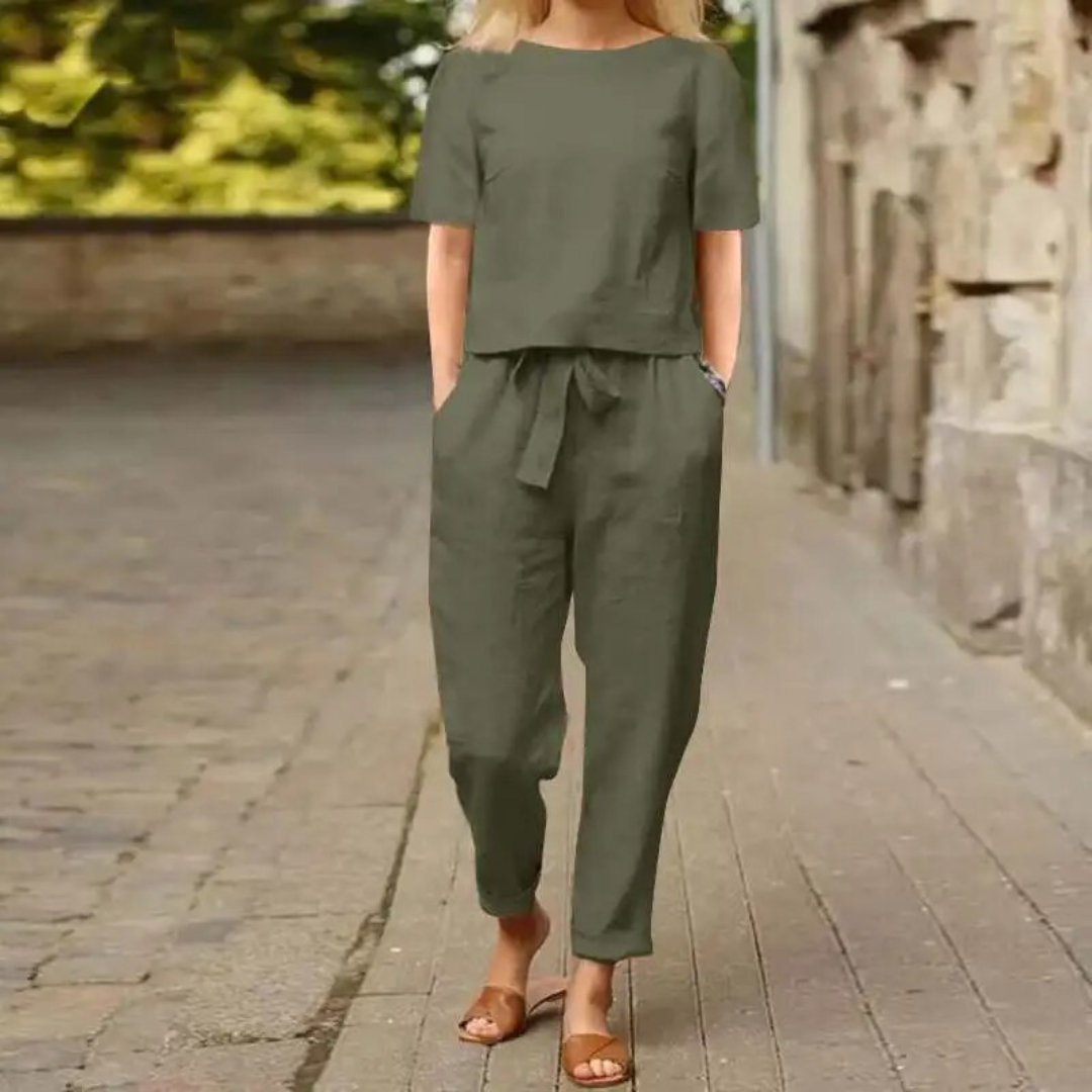 Women's Elegant and Cozy Two-Piece Outfit Set-The Yellow Prime
