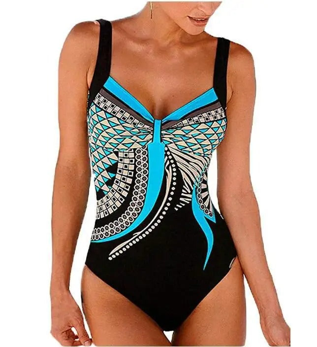 Women's Floral Printed Swimsuit-The Yellow Prime