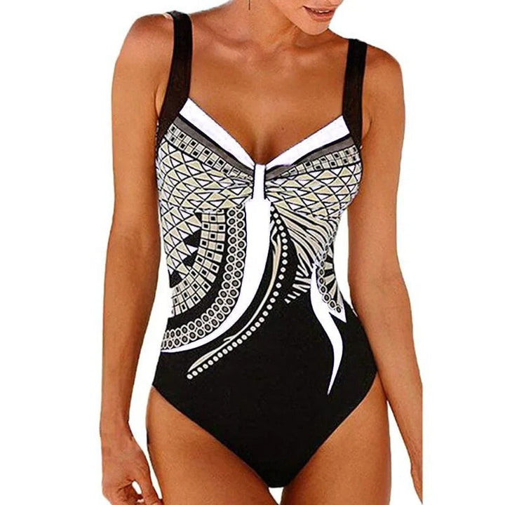 Women's Floral Printed Swimsuit-The Yellow Prime