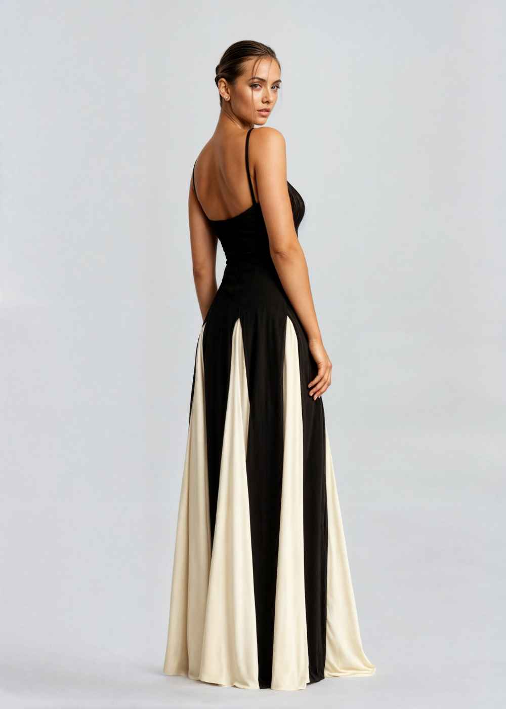 Women's Flowy Maxi Dress with Longline Design-The Yellow Prime