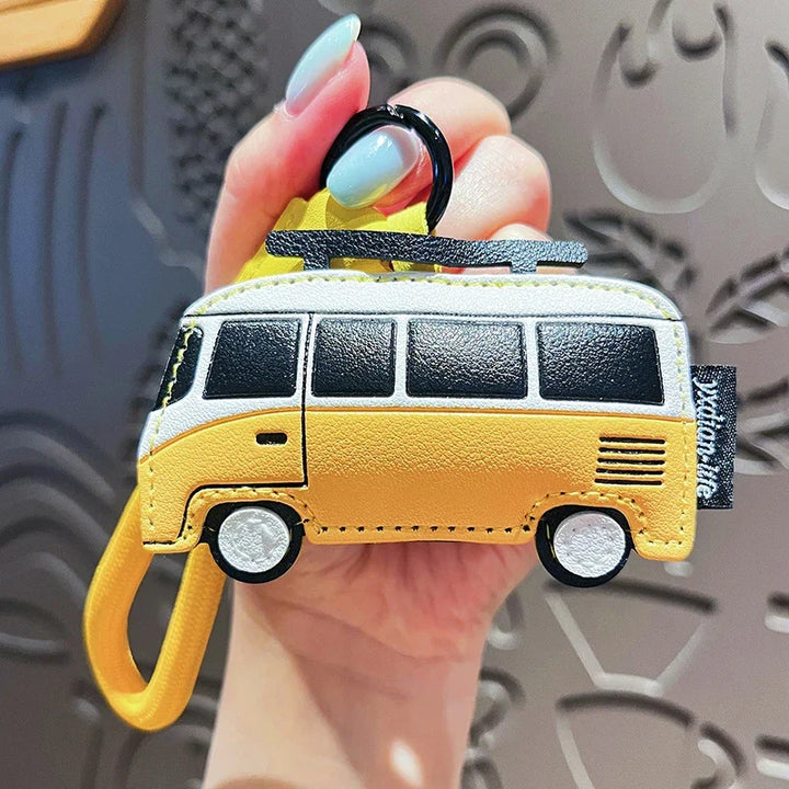 Women's Handmade Leather Keychain Transportation Charm Gift 2025-The Yellow Prime