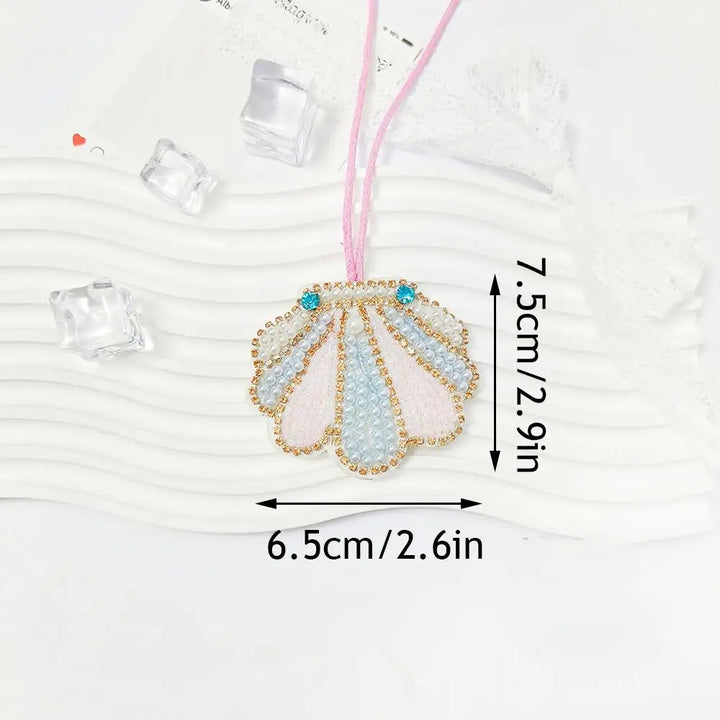 Women's Handmade Sequin Patch Coconut Tree Keyring Bag Pendant-The Yellow Prime