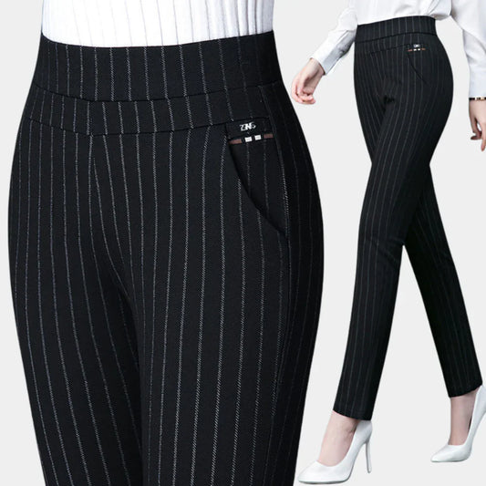 Women's High Waist Stretch Pants in Modern Style-The Yellow Prime