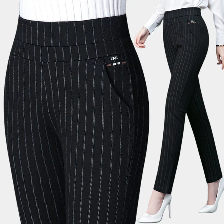 Women's High Waist Stretch Pants in Modern Style-The Yellow Prime