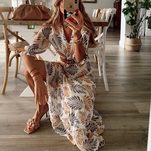 Women's Holiday Maxi Dress-The Yellow Prime