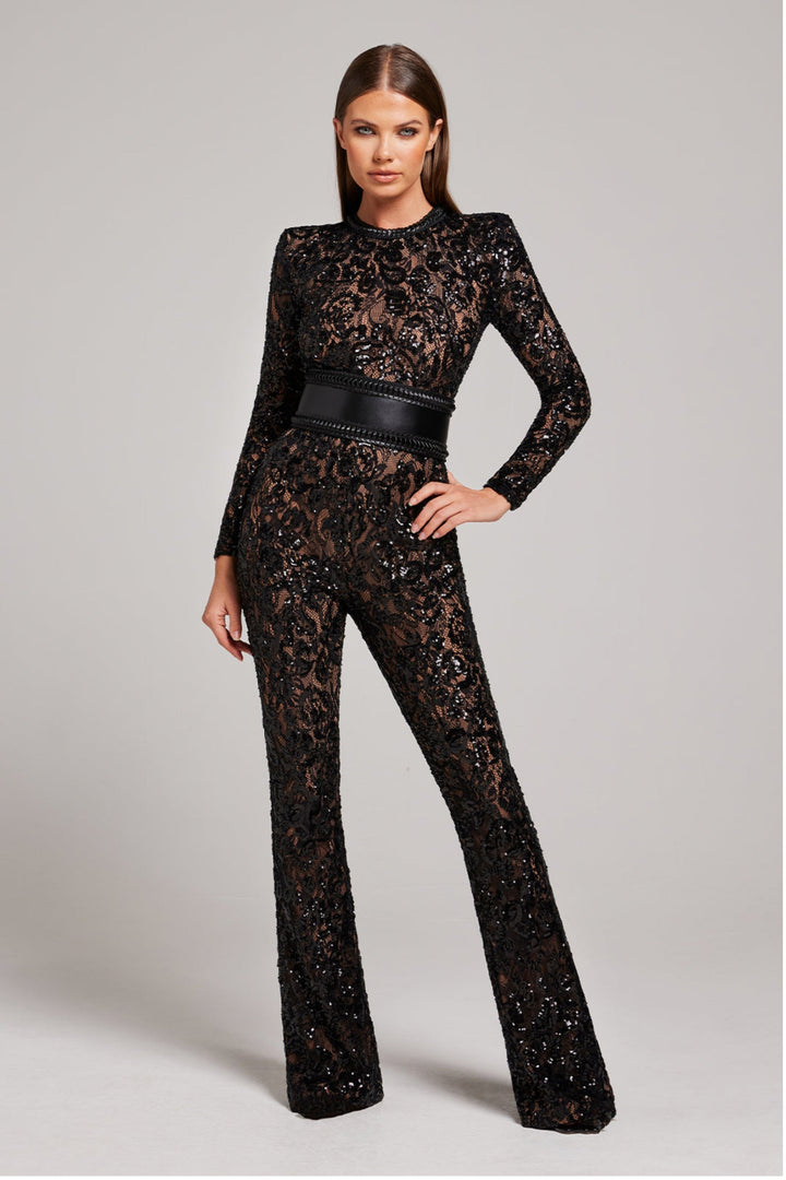Women's Lace Elegance Jumpsuit-The Yellow Prime