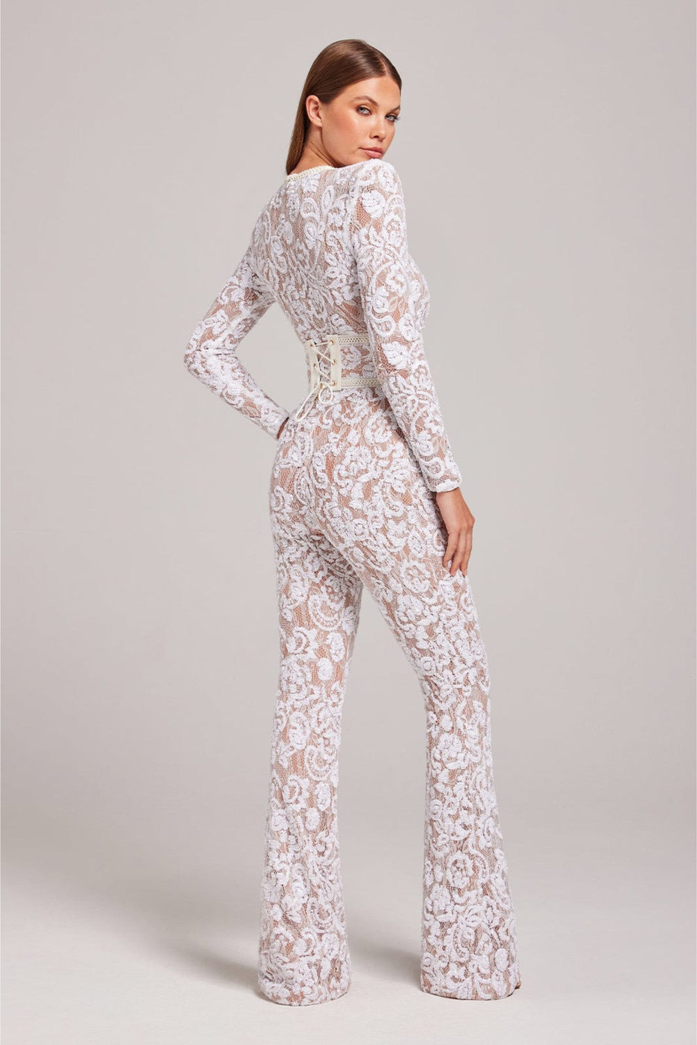 Women's Lace Elegance Jumpsuit-The Yellow Prime