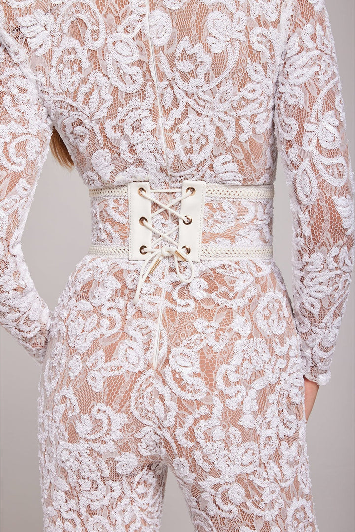 Women's Lace Elegance Jumpsuit-The Yellow Prime