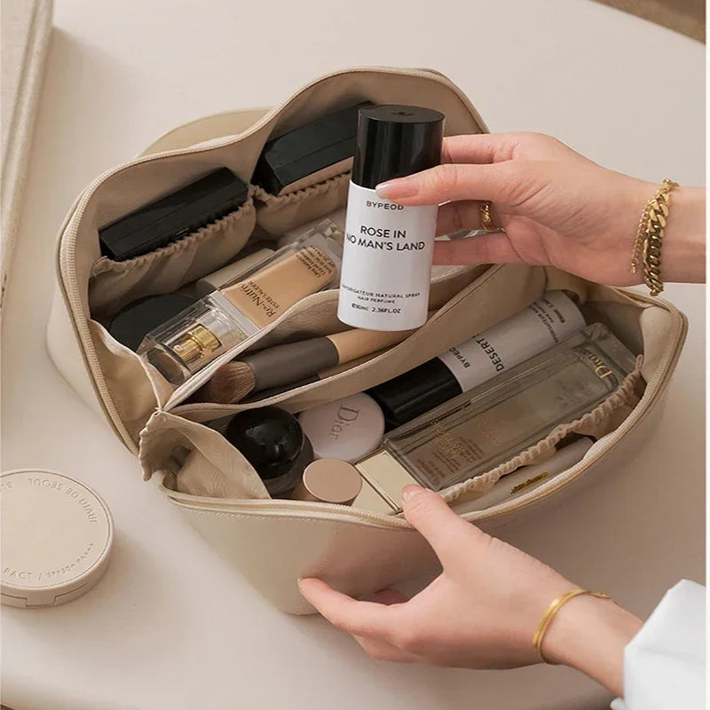 Women's Large Travel Makeup Organizer Bag - High-Capacity Cosmetic Pouch-The Yellow Prime